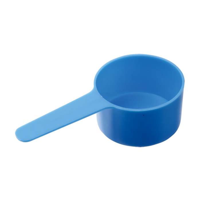 Blue Cylinder Recycled Plastic Measuring Spoon With Short Handle